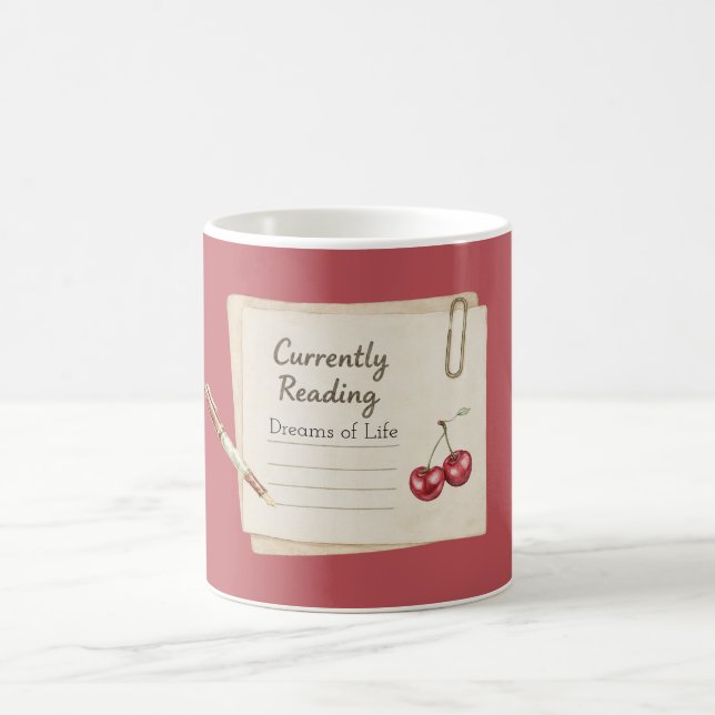 Red Cherries Pen Books List  Coffee Mug (Center)