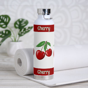 Red Cherries Personalised Water Bottle