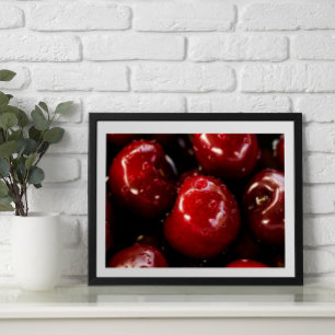 red cherries photo poster