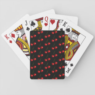 Red Cherries Playing Cards - Choose Colour