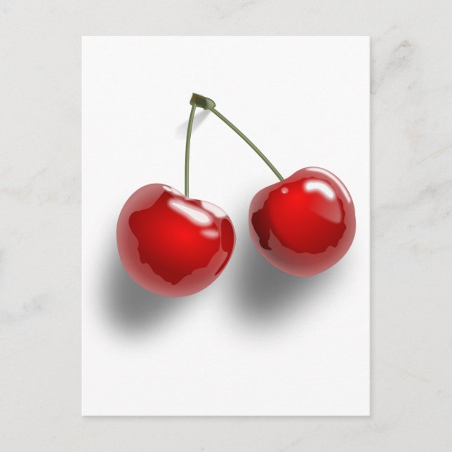 Red Cherries Postcard (Front)