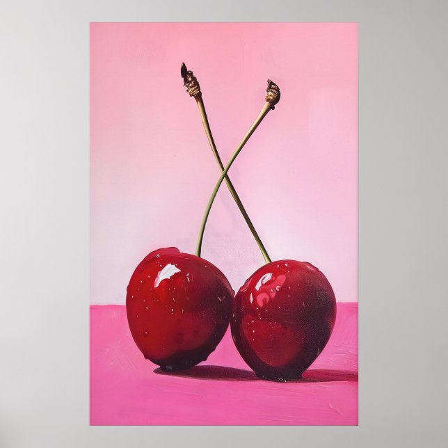 Red Cherries Print - Feminine Wall Art Digital (Front)