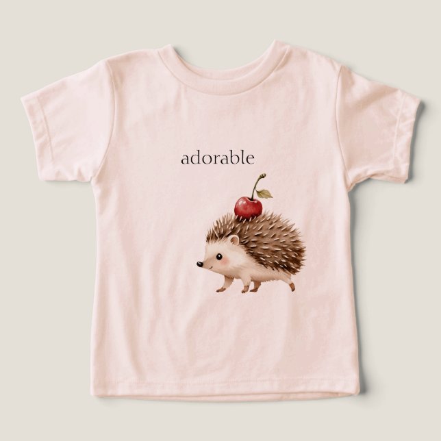 Red Cherry Adorable Hedgehog (Design Front)