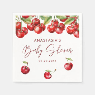 Red Cherry Baby Shower Napkin