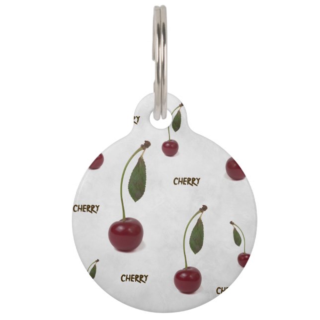 Red cherry berry: The Graduate Pet Tag (Front)