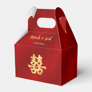 Red Cherry Blossom Blossom    Chinese Wedding  Favour Box