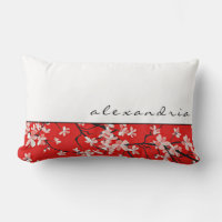 Red Cherry Blossom Floral | Personalised Name