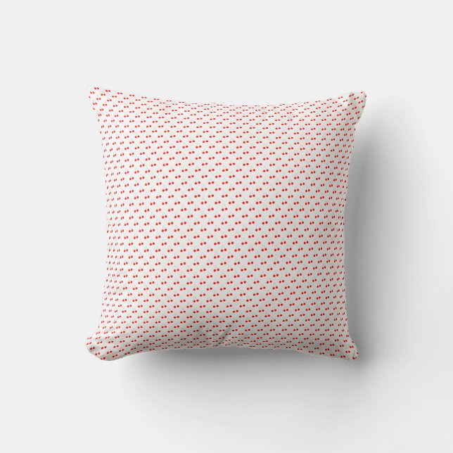 Red Cherry Fruit Pattern Cushion (Front)