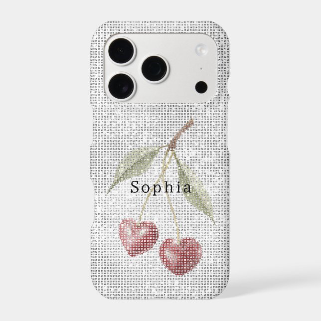 Red Cherry Hearts Sparkle (Back)