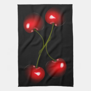 Red Cherry Kitchen Towel - Custom Colours