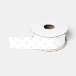 Red Cherry Light Aqua Dotted Ribbon Grosgrain Ribbon