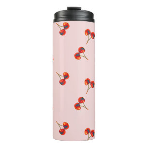 Red Cherry Paint Touch Thermal Tumbler