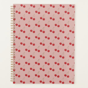 Red cherry pattern  planner
