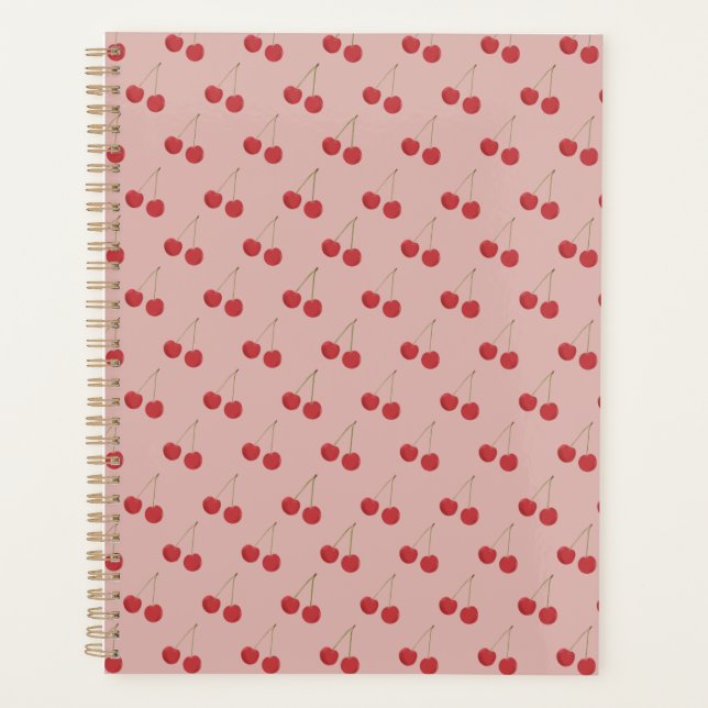 Red cherry pattern  planner (Front)