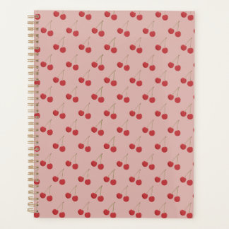 Red cherry pattern planner