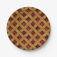 Red Cherry Pie Pattern for Bakers