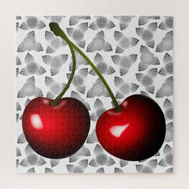 Red Cherry Puzzle Sweet Cherries (Vertical)