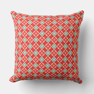Red Cherry Top View Petals Cushion
