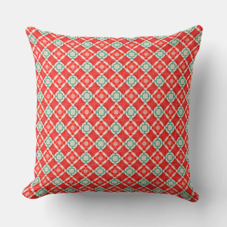 Red Cherry Top View Petals  Cushion