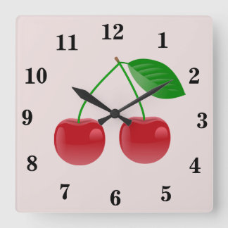 Red Cherry Wall Clock