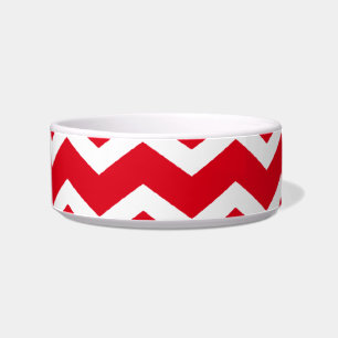 Red Chevron Pattern Bowl