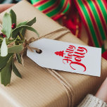 Red Chic Festive Calligraphy Holly Jolly To From Gift Tags<br><div class="desc">Simple and classy design of these holly jolly Christmas gift tags showcases a simple red-and-white colour palette.</div>