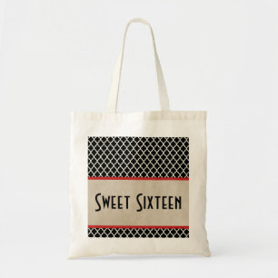 Red Chic Quatrefoil Sweet 16 Bag