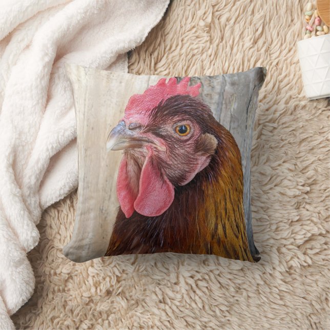 Red Chicken Hen Photo Cushion (Blanket)