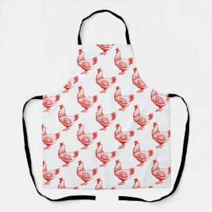 Red Chickens Apron