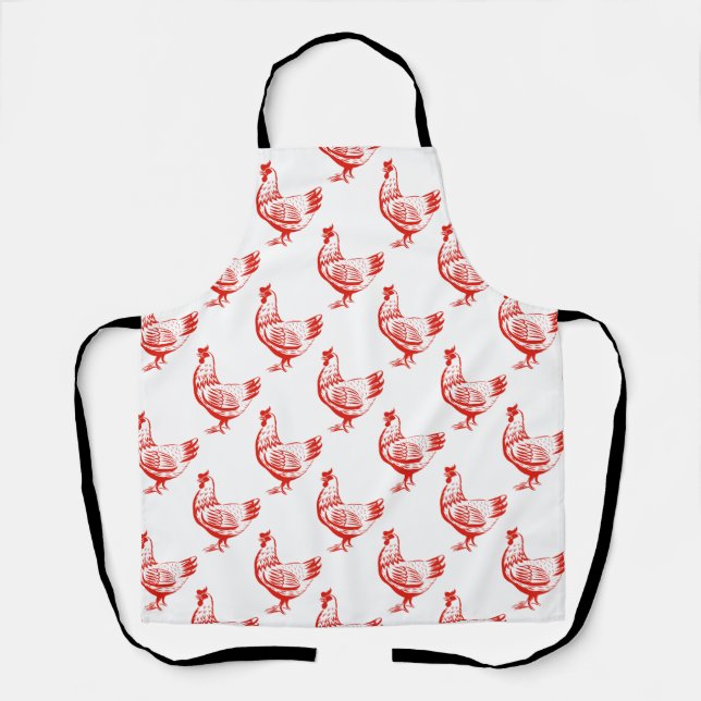 Red Chickens Apron (Front)
