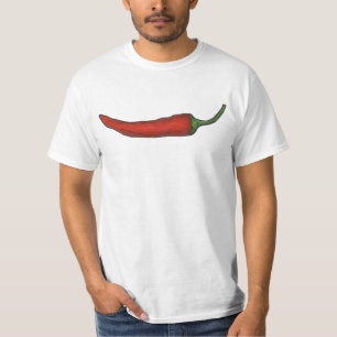 Red Chile Chilli Pepper Peppers Hot Spicy Tee
