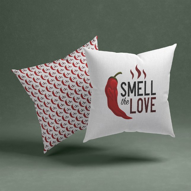 Red Chile Smell the Love Cushion (Creator Uploaded)