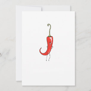 Red chili funny invitation