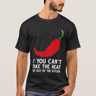 Red chili pepper kitchen with quote hot chili Pep T-Shirt