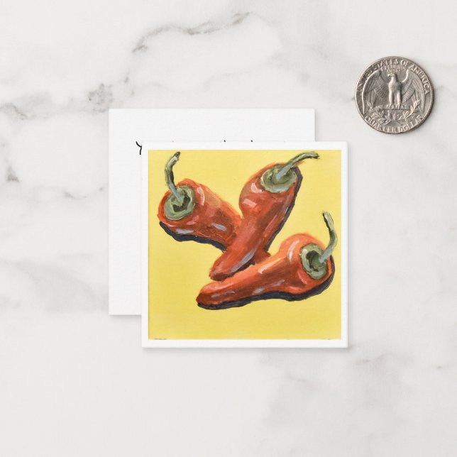 Red Chili Pepper Trio Card (Front/Back In Situ)
