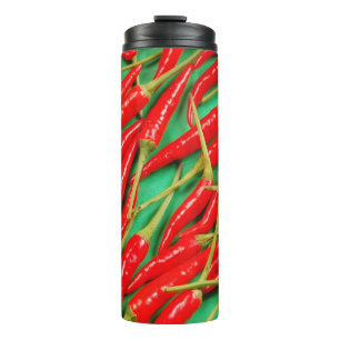 Red chili peppers thermal tumbler