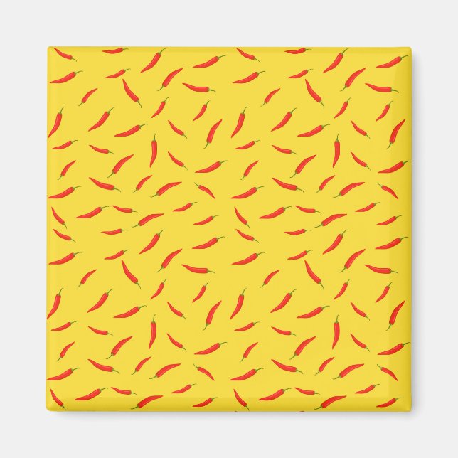  Red Chilies Pattern Magnet (Front)
