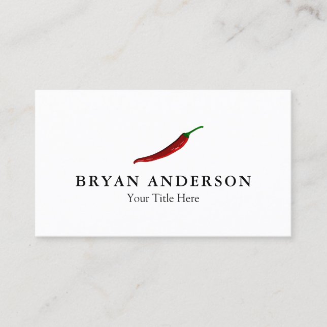 Red Chilli Pepper Business Card (Front)