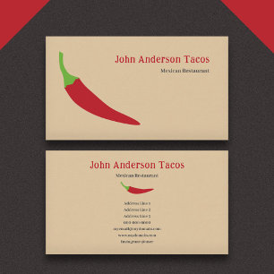 Red Chilli Pepper Business Card