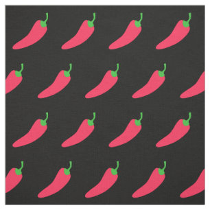 Red Chilli Pepper Polka Dot Fabric
