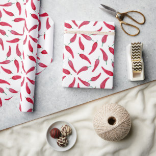 Red Chilli Pepper Wrapping Paper
