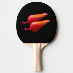 Red Chilli Peppers black ping pong paddle