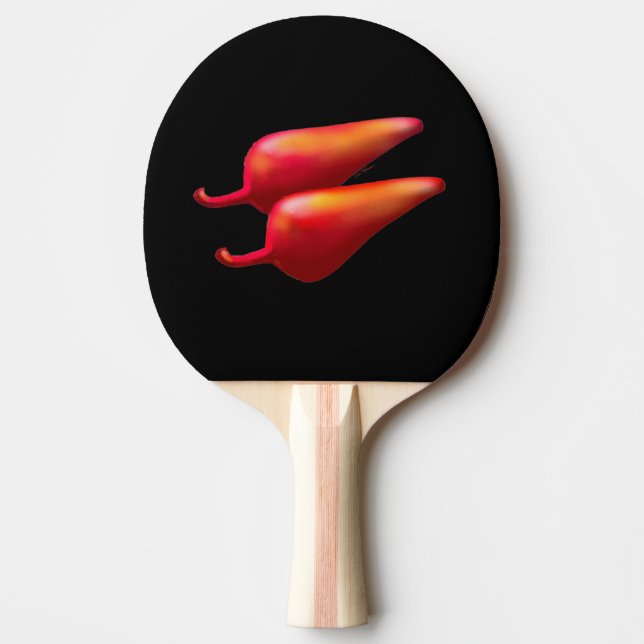 Red Chilli Peppers black ping pong paddle (Front)