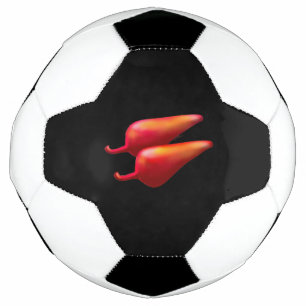 Red Chilli Peppers black soccer ball
