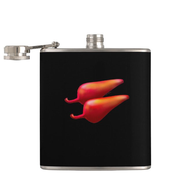 Red Chilli Peppers black wrapped flask (Opened)