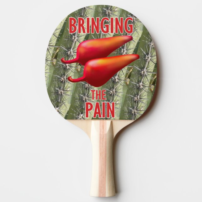 Red Chilli Peppers Bring the Pain ping pong paddle (Back)