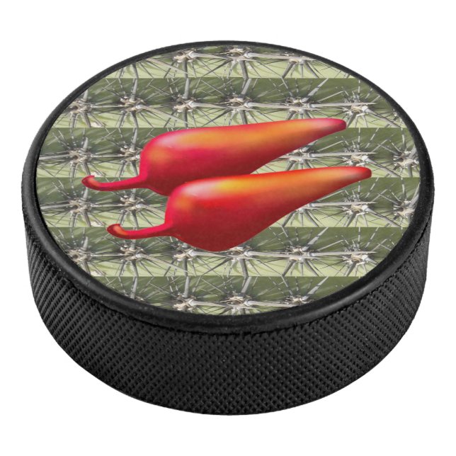 Red Chilli Peppers cactus hockey puck (3/4)
