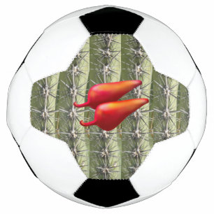 Red Chilli Peppers cactus soccer ball