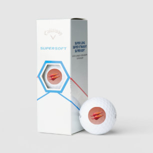 Red Chilli Peppers Callaway Supersoft golf balls 3