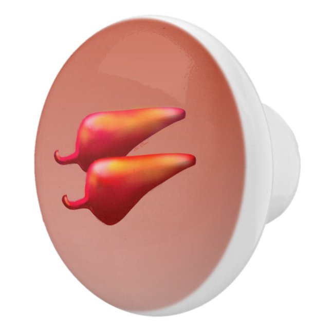 Red Chilli Peppers ceramic knob (Right)